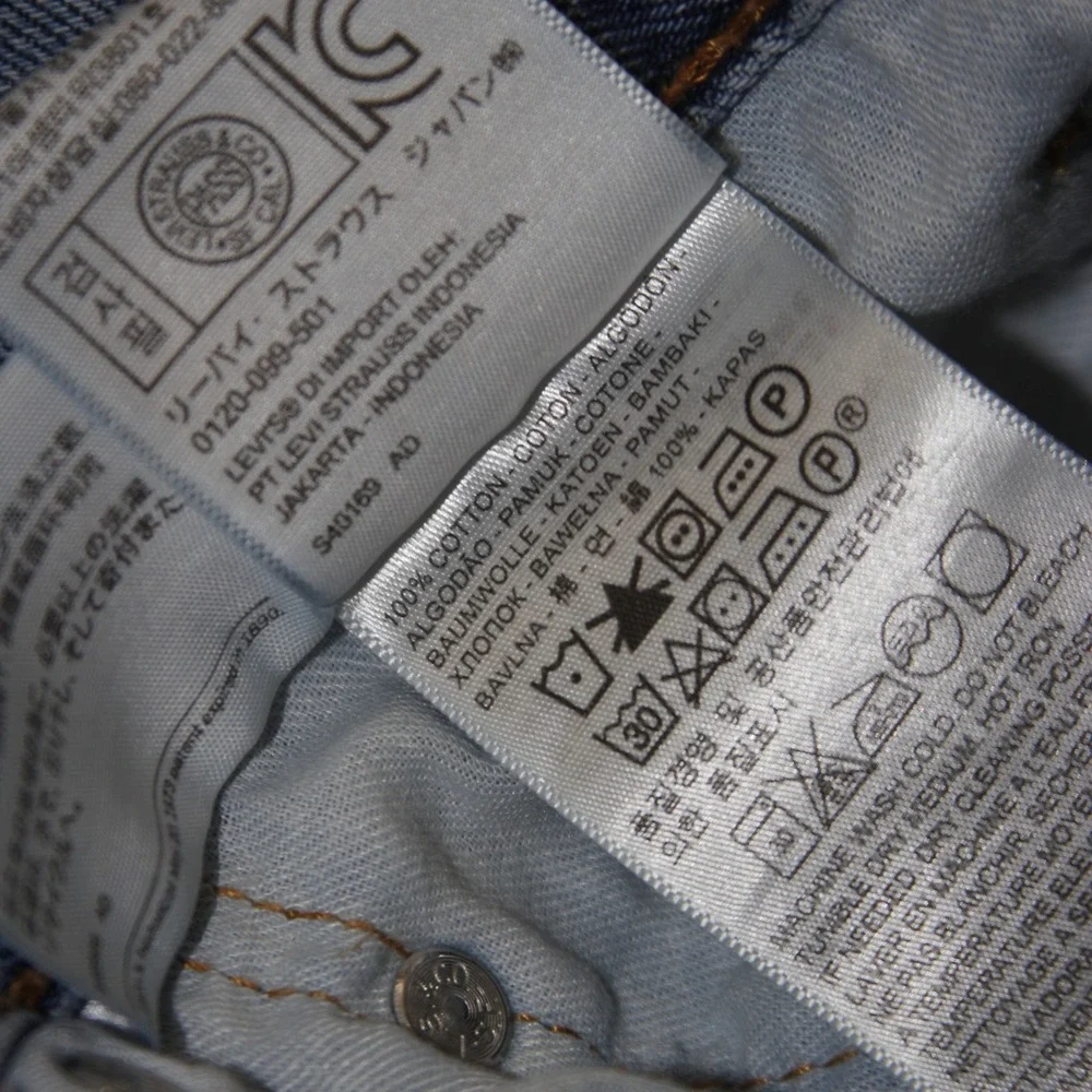 Levis 505 Straight Leg Jeans Mens 36 Light Wash Blue Denim‎ Distressed Utility